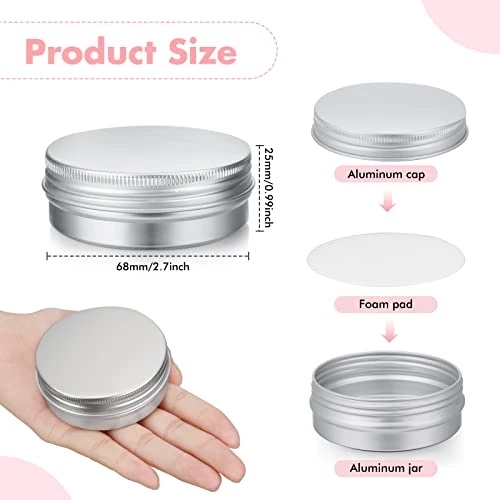 20ml 250ml Aluminum Tin with Slip Lid